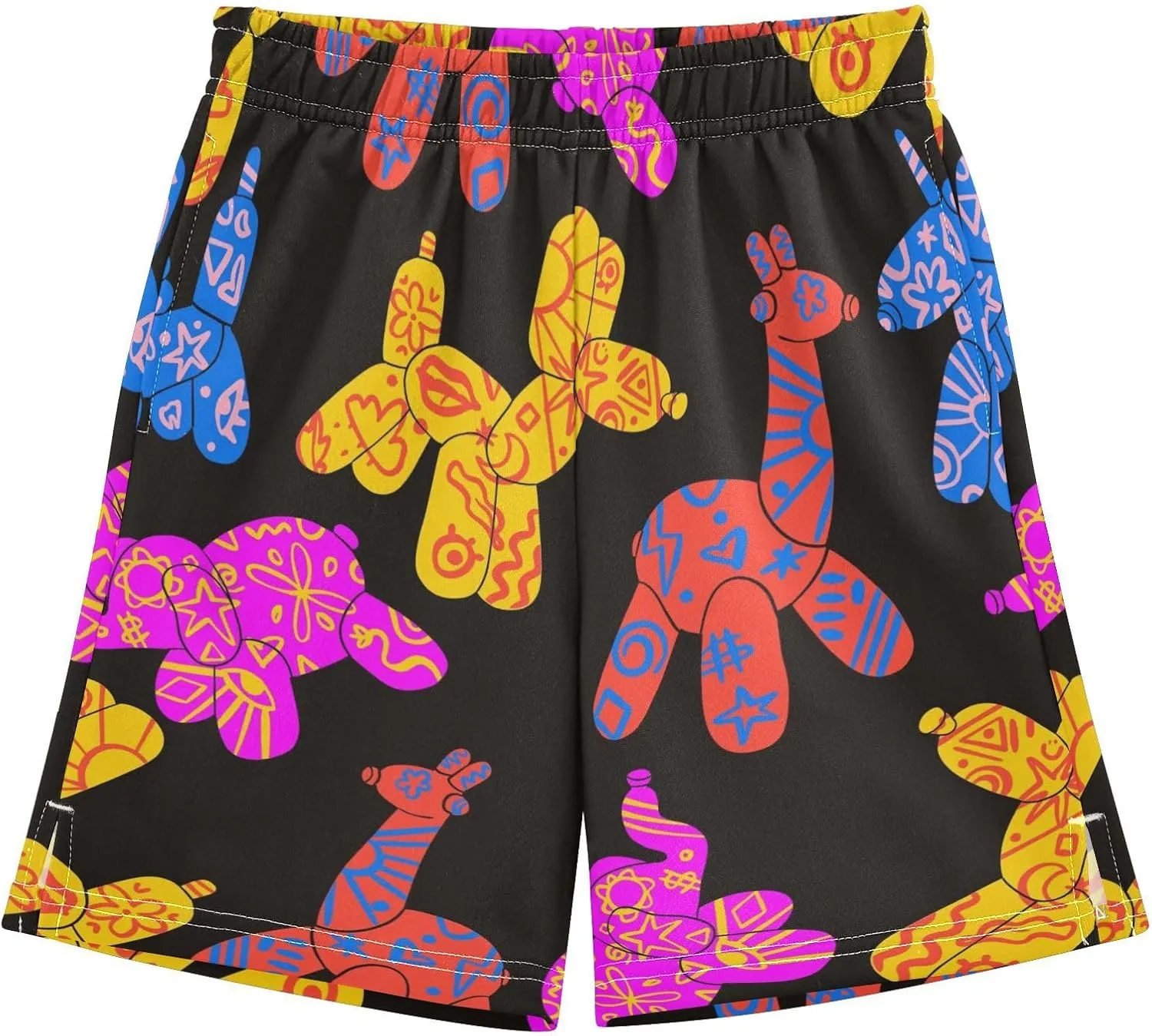 Boys Athletic Shorts Size 7-15 Boys' Casual Shorts with Pockets Elastic Waist Summer Kids Bottom for Sports Homewear