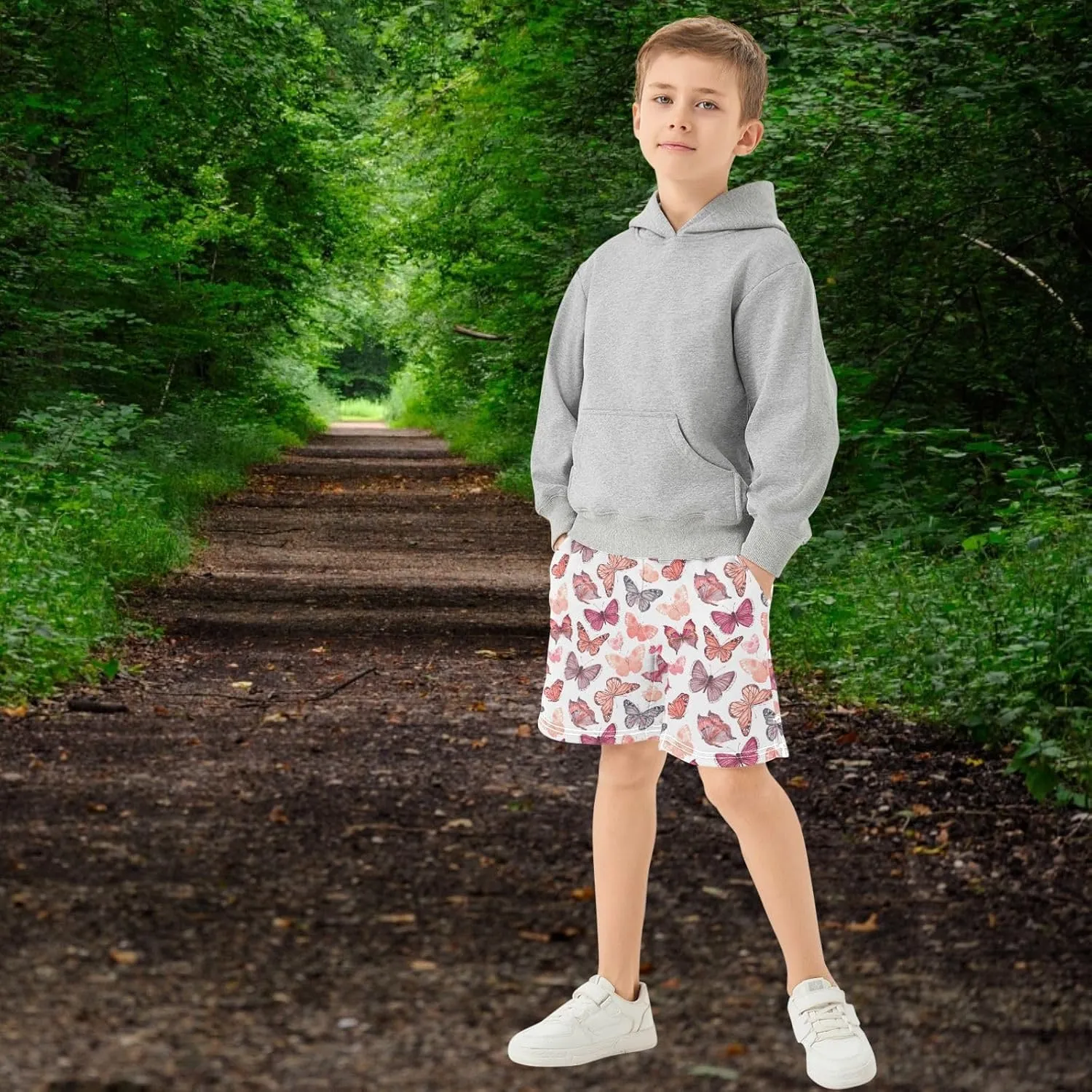 Boys Athletic Shorts Size 7-15 Boys' Casual Shorts with Pockets Elastic Waist Summer Kids Bottom for Sports Homewear