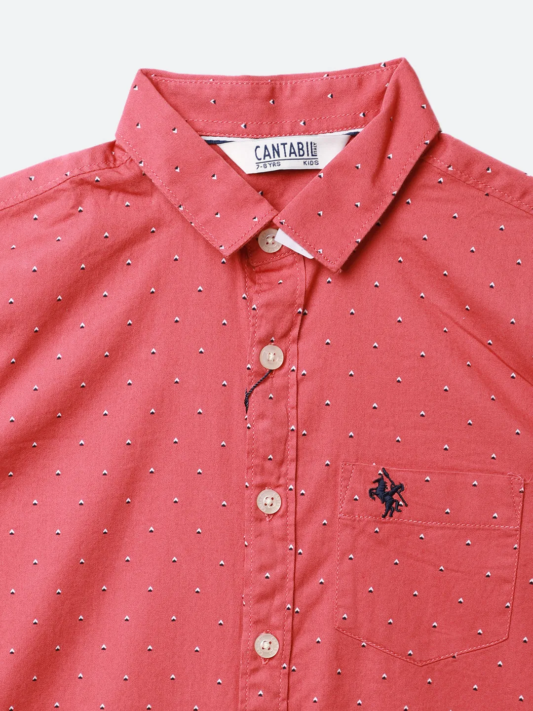 Boy's Dark Peach Full Sleeves Shirt