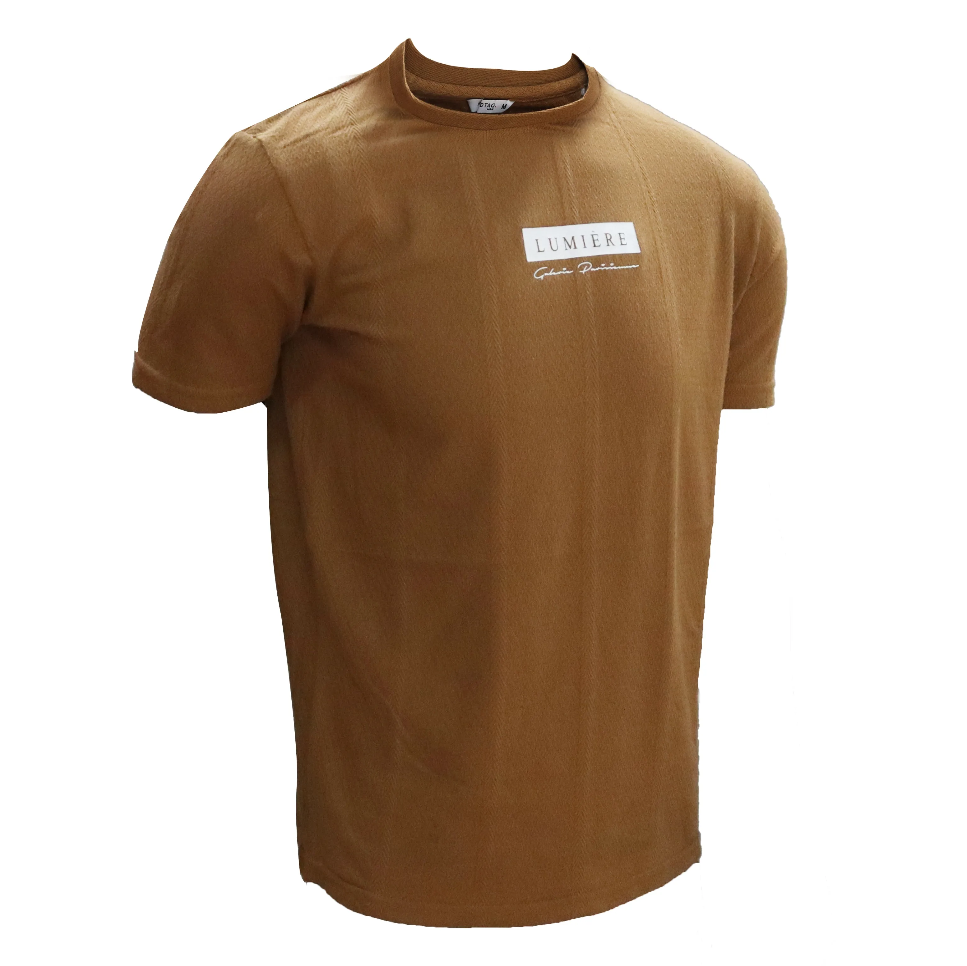 Brown Jacquard T-Shirts