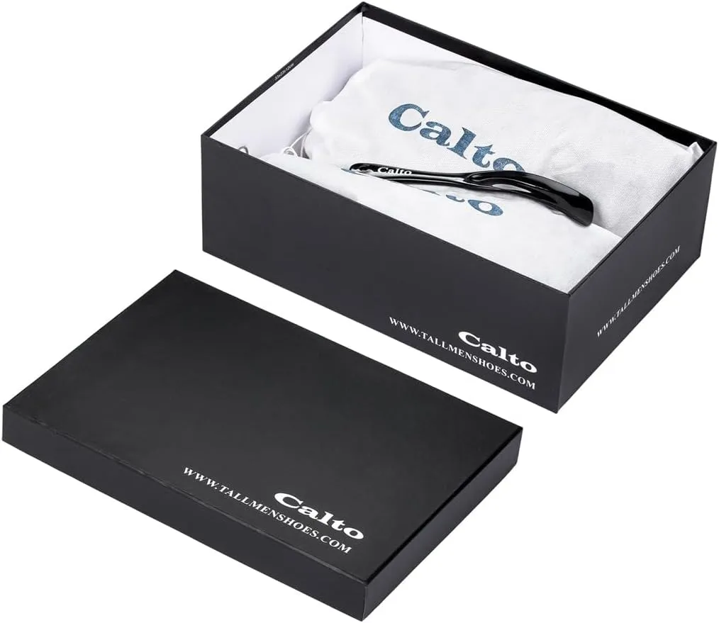 CALTO Men's Invisible Height Increasing Elevator Shoes - Black/Black Sole Ultra Light-Weight Lace-up Knitted Sporty Walker - 2.8 Inches Taller - X2631 - Size 10 D(M) US