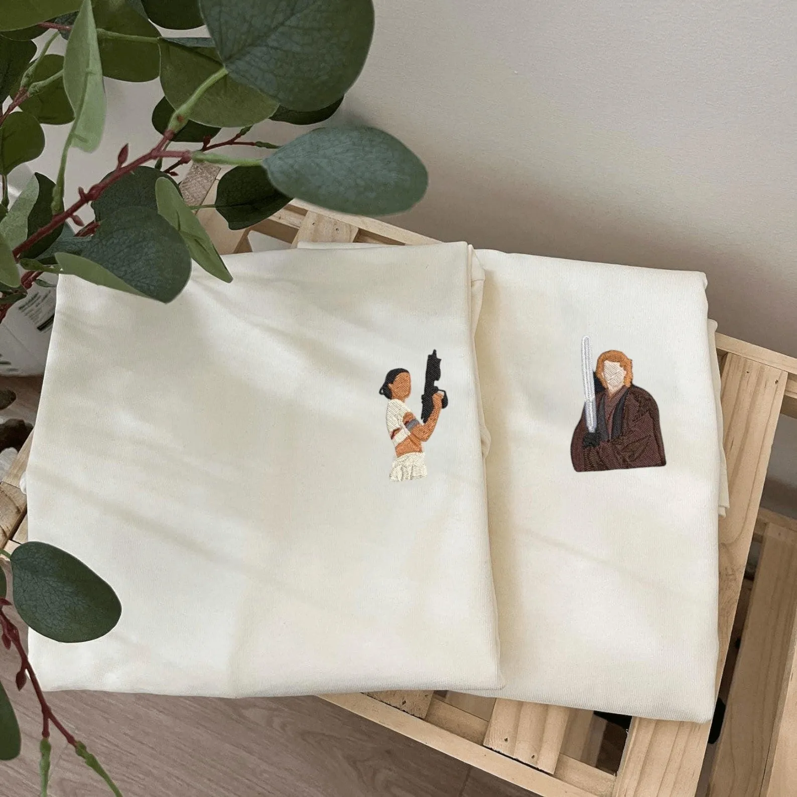 Matching Couple Hoodies - Anakin x Padme Custom Embroidered Sweatshirts For Couples