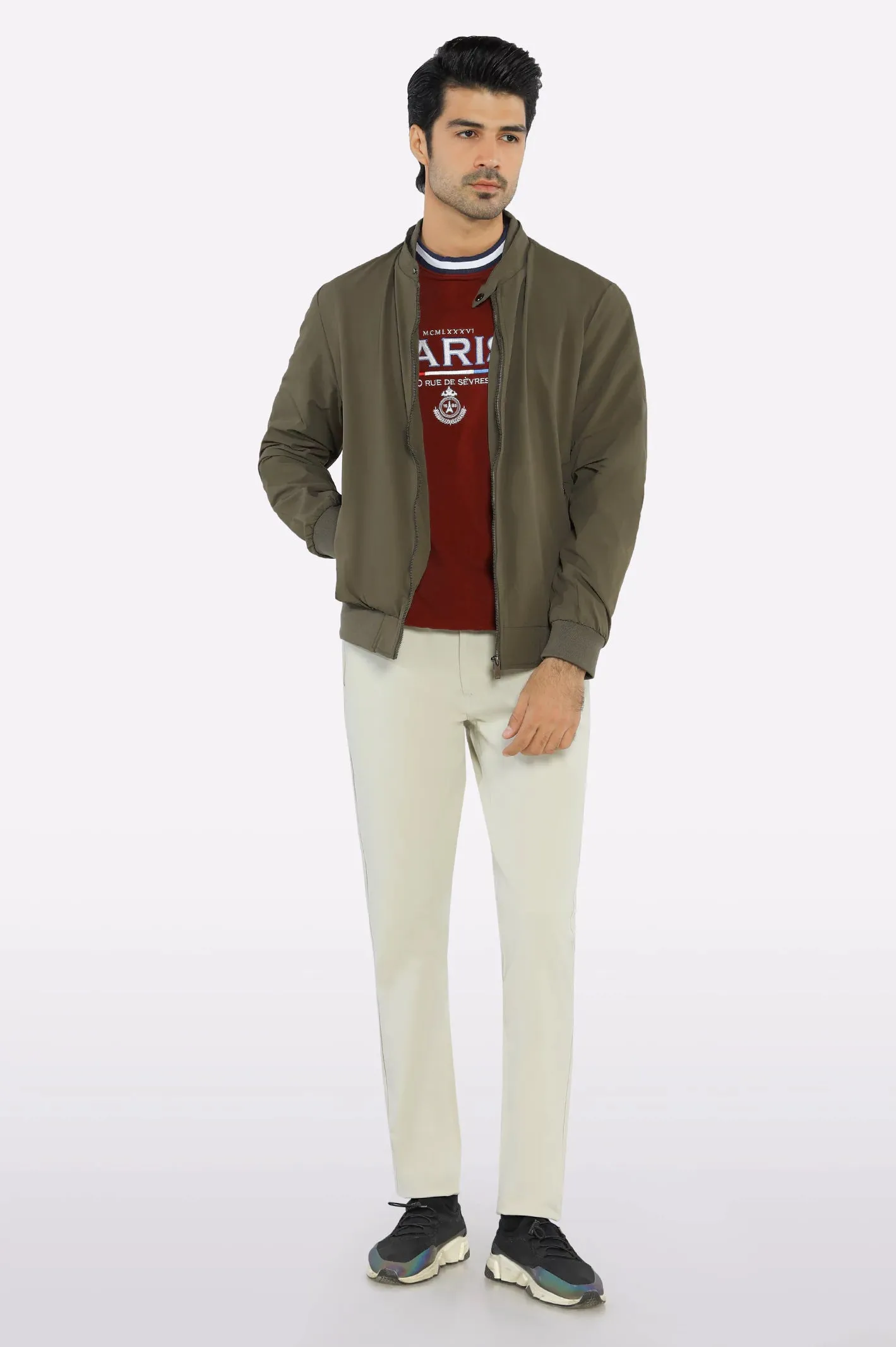 Men’s Lightweight Stretchable Olive Jacket