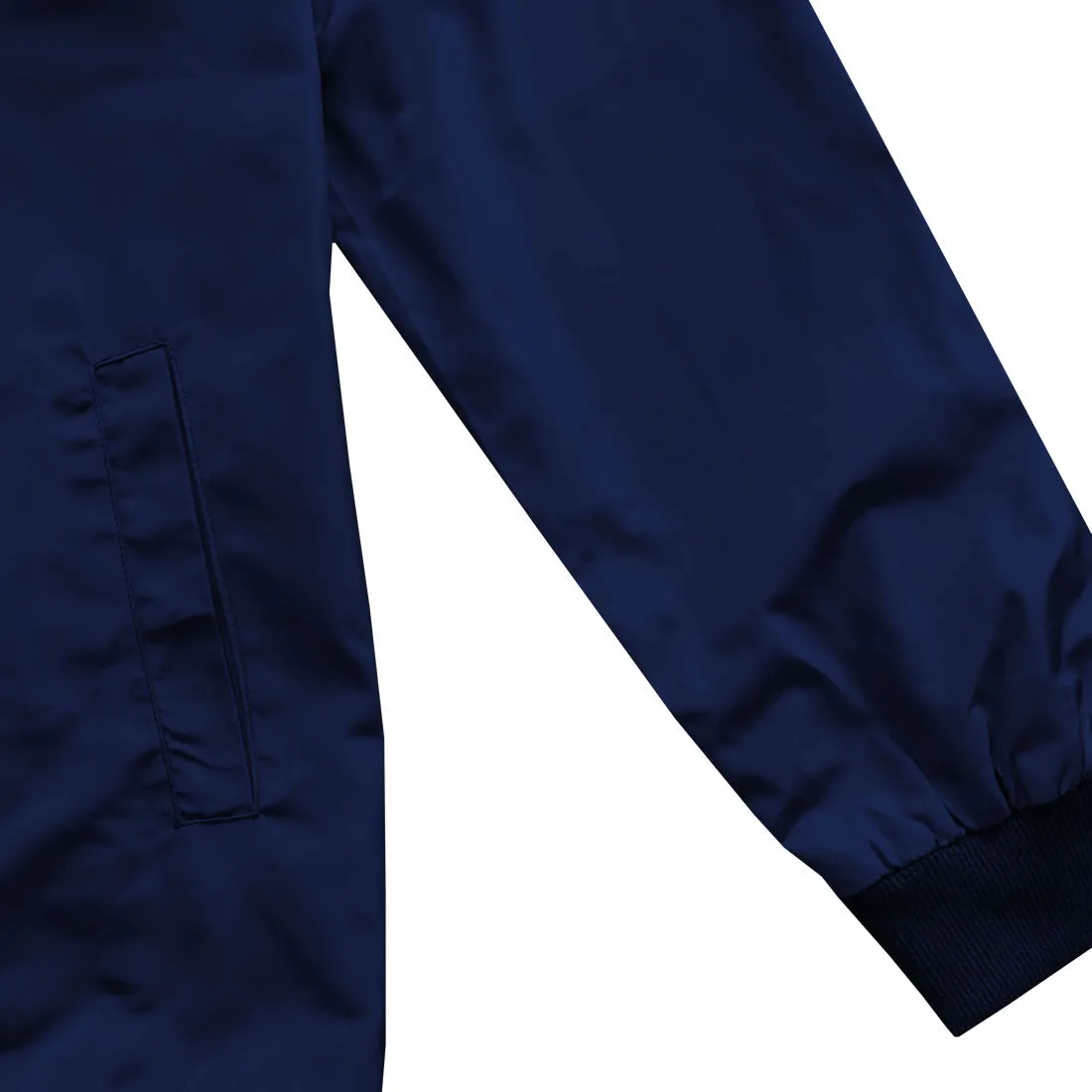 Navy Blue Mens Windbreaker Coaches Jacket