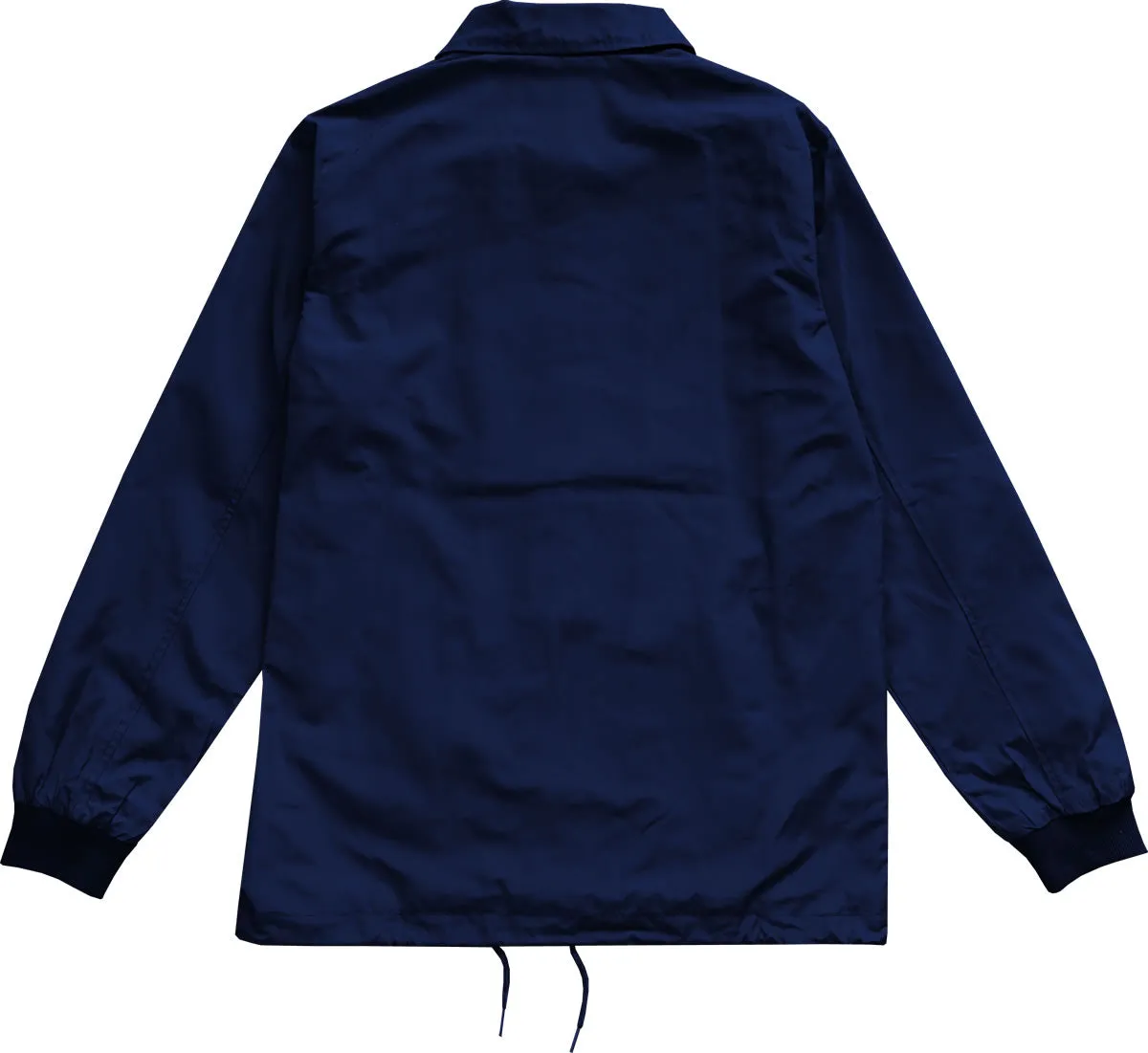 Navy Blue Mens Windbreaker Coaches Jacket