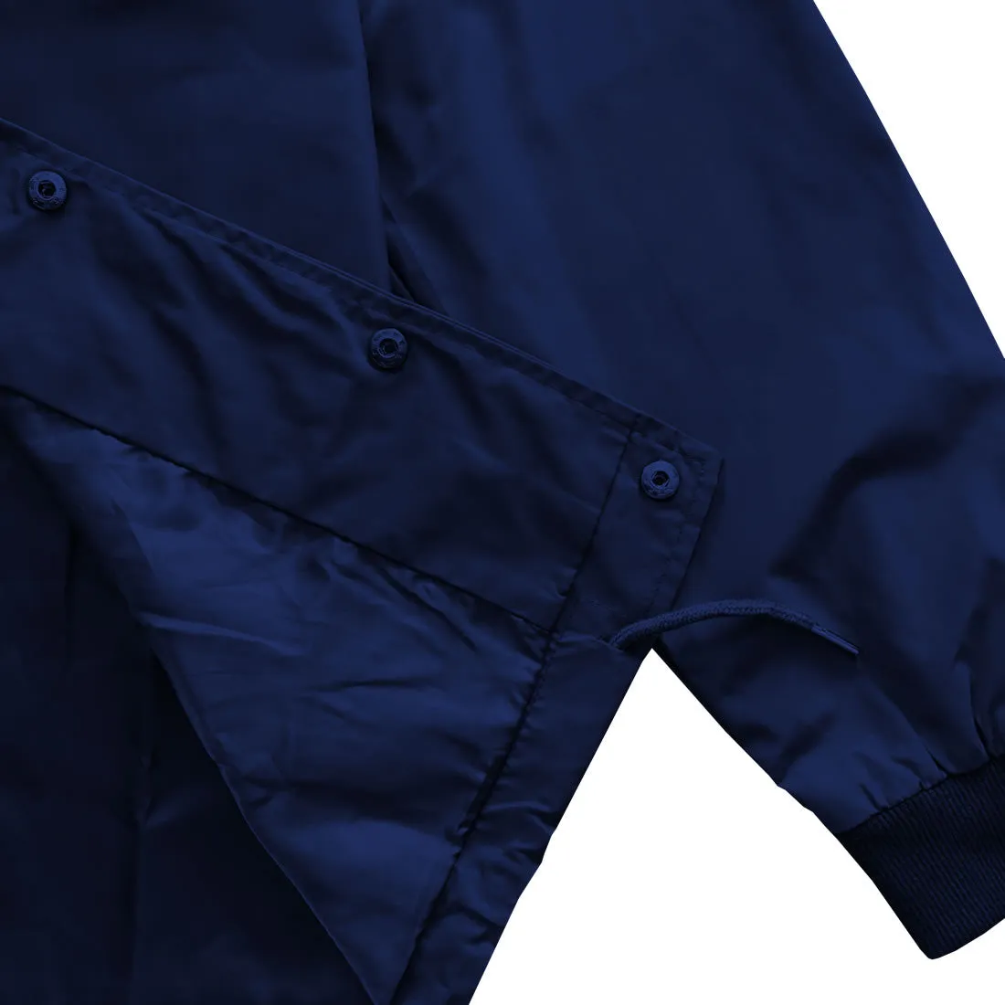 Navy Blue Mens Windbreaker Coaches Jacket