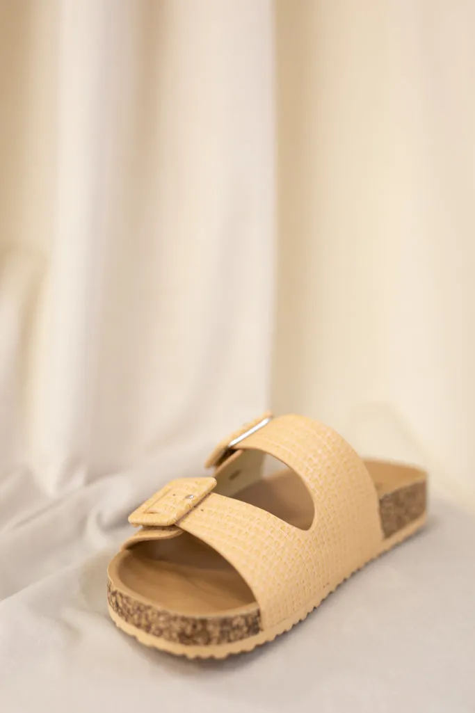 NEW BIRKENSTOCK STYLE SANDALS (BEIGE)