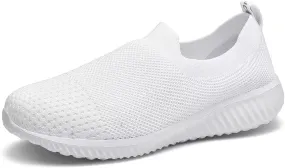 poemlady Walking Shoes Women Slip On Sneakers Knit Lightweight Comfortable Breathable Nurse Shoes for Work Travel