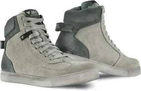 SHIMA SX-2 EVO Men's Motorcycle Shoes/Boots: Reinforced Leather, 4 Colors, TPU & ArmorPlus Ankle Safety, Breathable Suede & 3D Mesh, Anti-Slip Sole (Grey, 13)