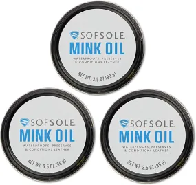 Sof Sole Mink Oil for Conditioning and Waterproofing Leather