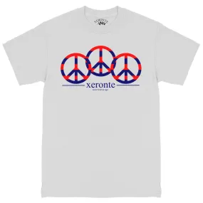 Striped Peace Signs Mens T-Shirt
