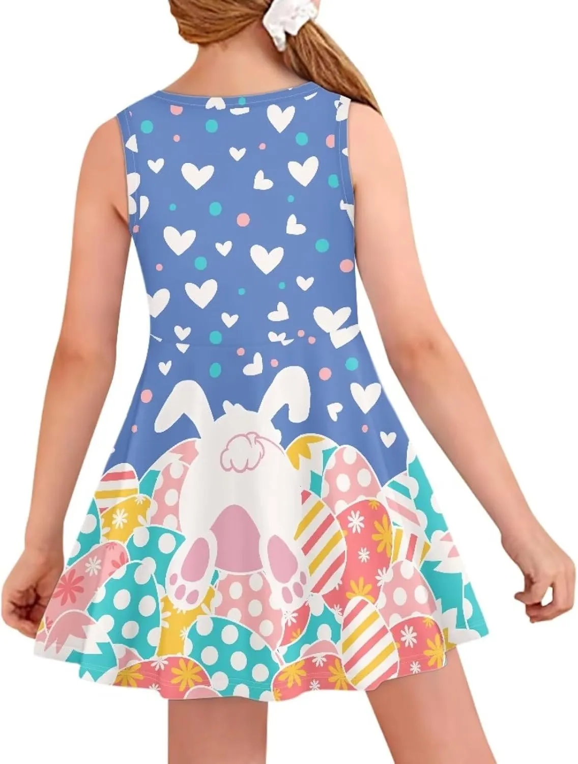 Wiryuouvt Summer Dresses for Girls Sleeveless Dress A-line Skirt