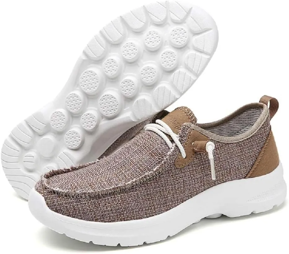 Women's Loafers Shoes Comfortable Round Toe Slip On Fashion Sneakers Breathable Lightweight Denim Walking Shoes Casual Driving Shoes for Women