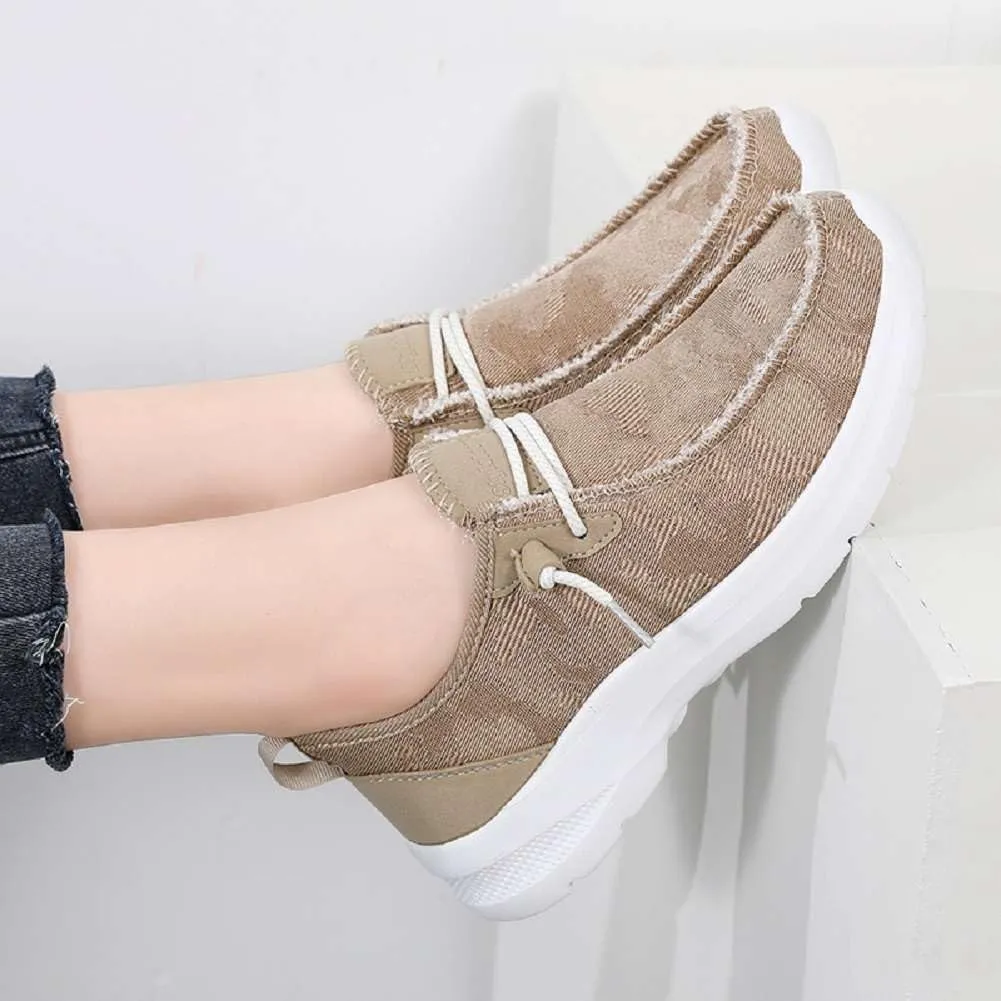 Women's Loafers Shoes Comfortable Round Toe Slip On Fashion Sneakers Breathable Lightweight Denim Walking Shoes Casual Driving Shoes for Women