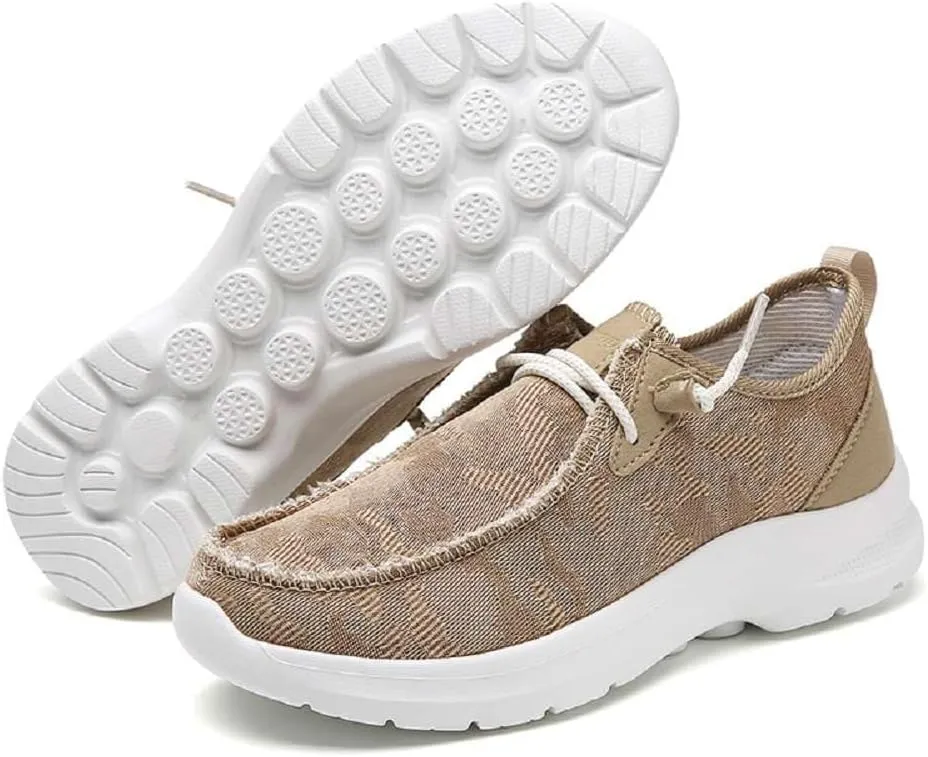 Women's Loafers Shoes Comfortable Round Toe Slip On Fashion Sneakers Breathable Lightweight Denim Walking Shoes Casual Driving Shoes for Women