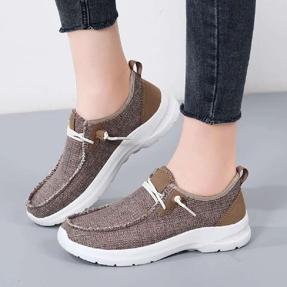 Women's Loafers Shoes Comfortable Round Toe Slip On Fashion Sneakers Breathable Lightweight Denim Walking Shoes Casual Driving Shoes for Women