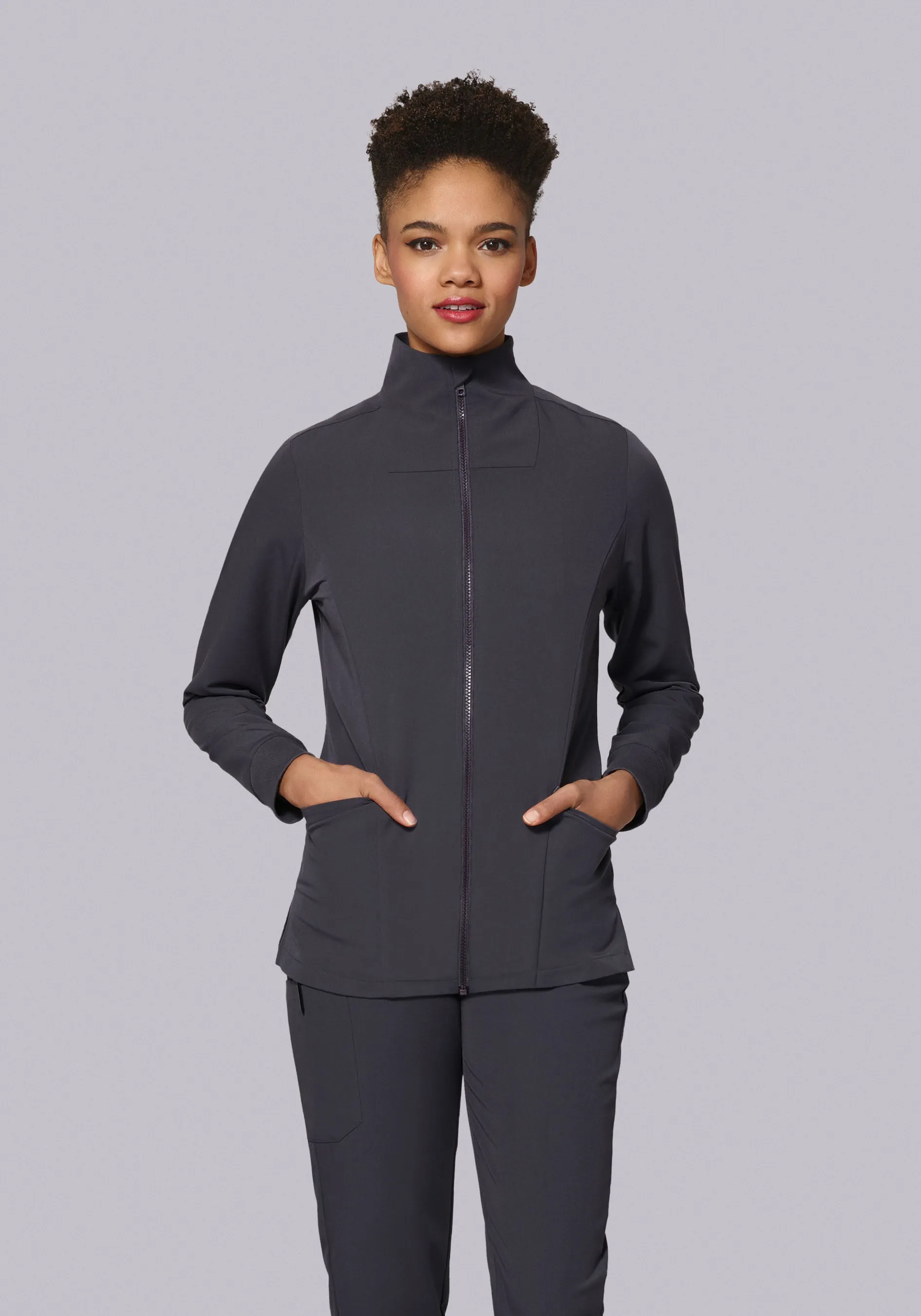 Women's Modern Scrub Jacket Pewter