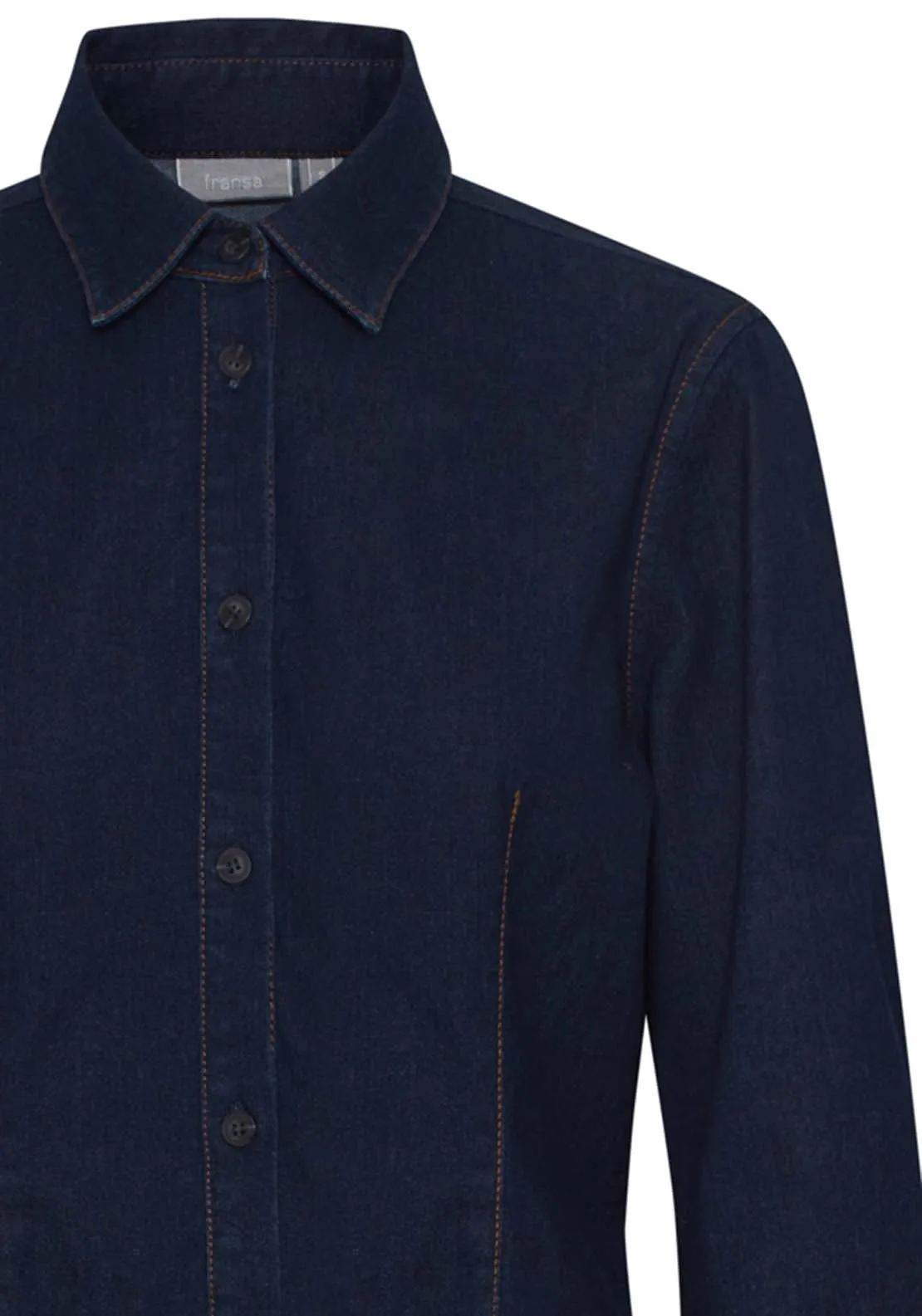 Woven Long Sleeve Shirt - Raw Blue Denim