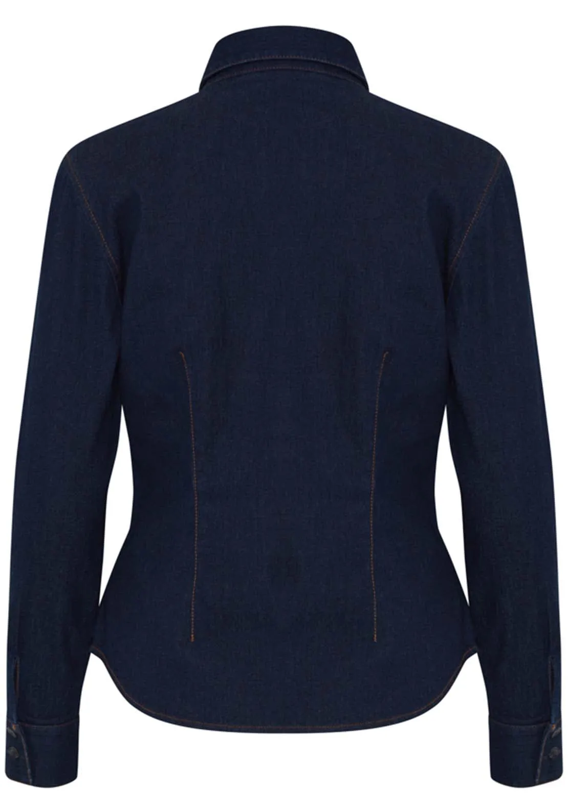 Woven Long Sleeve Shirt - Raw Blue Denim